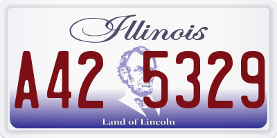 IL license plate A425329