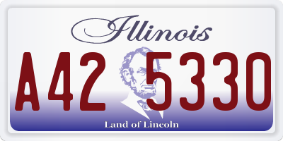 IL license plate A425330