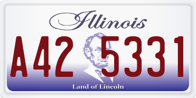 IL license plate A425331