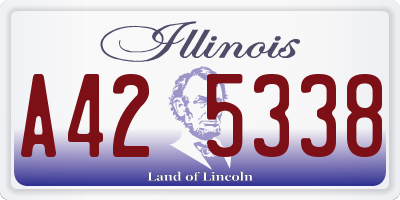 IL license plate A425338