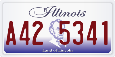 IL license plate A425341