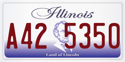 IL license plate A425350