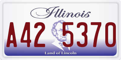 IL license plate A425370