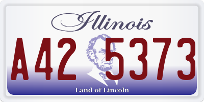 IL license plate A425373