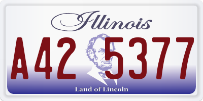 IL license plate A425377