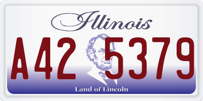 IL license plate A425379
