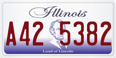 IL license plate A425382
