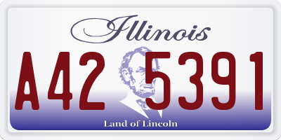 IL license plate A425391