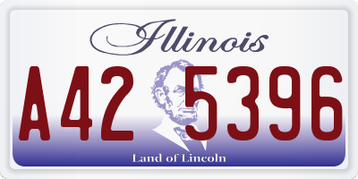 IL license plate A425396
