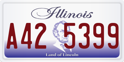 IL license plate A425399