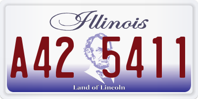 IL license plate A425411