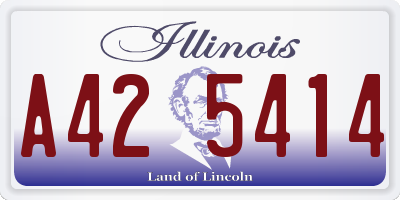 IL license plate A425414