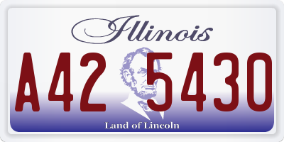 IL license plate A425430