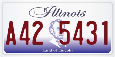 IL license plate A425431