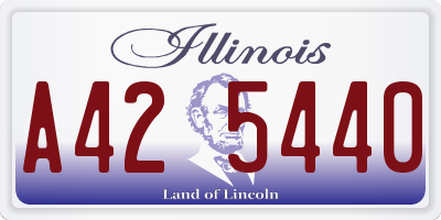 IL license plate A425440