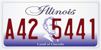 IL license plate A425441