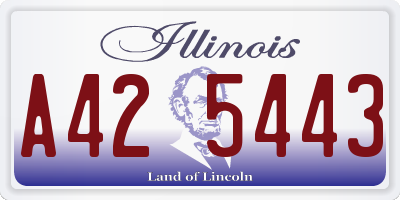 IL license plate A425443