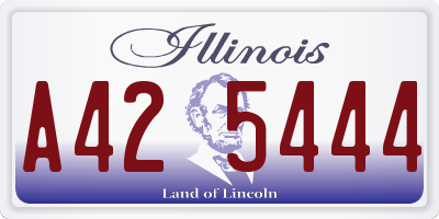 IL license plate A425444