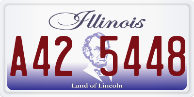 IL license plate A425448