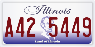 IL license plate A425449