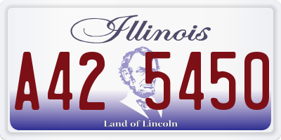 IL license plate A425450