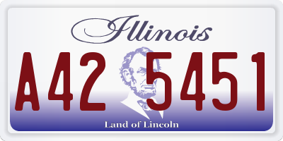 IL license plate A425451