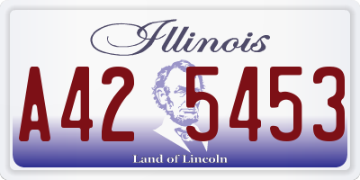 IL license plate A425453