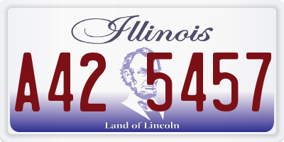 IL license plate A425457