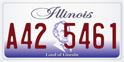 IL license plate A425461