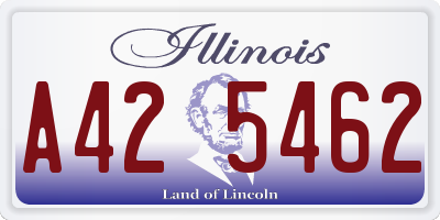 IL license plate A425462