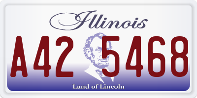 IL license plate A425468