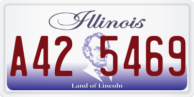 IL license plate A425469