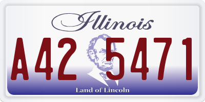 IL license plate A425471