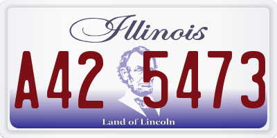 IL license plate A425473