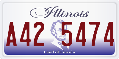 IL license plate A425474