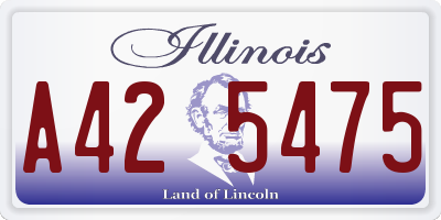 IL license plate A425475