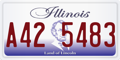 IL license plate A425483