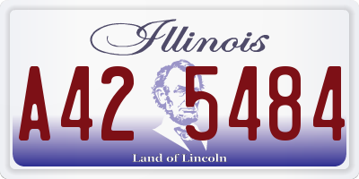 IL license plate A425484