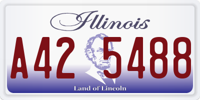 IL license plate A425488