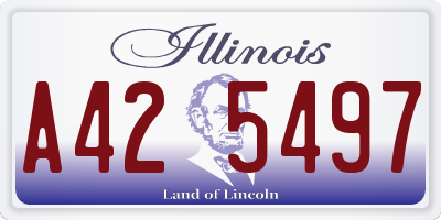 IL license plate A425497