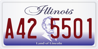 IL license plate A425501