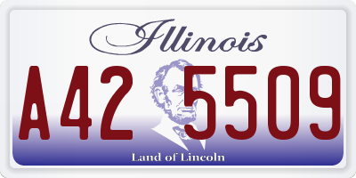 IL license plate A425509