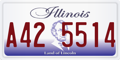 IL license plate A425514