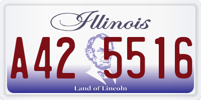 IL license plate A425516