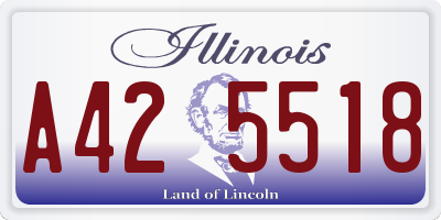 IL license plate A425518