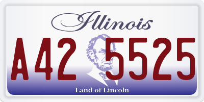 IL license plate A425525