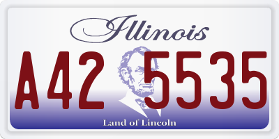 IL license plate A425535