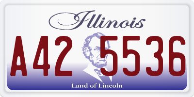 IL license plate A425536