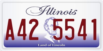 IL license plate A425541