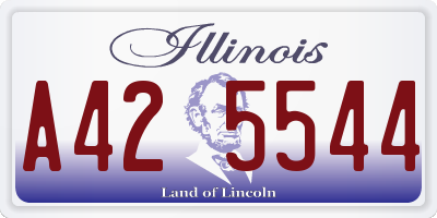 IL license plate A425544